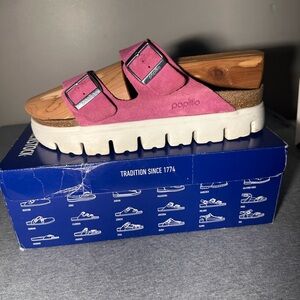 Birkenstock Papillio Pink Suede Sandals